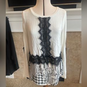 Joseph Ribkoff one piece layered sweater top. NWT